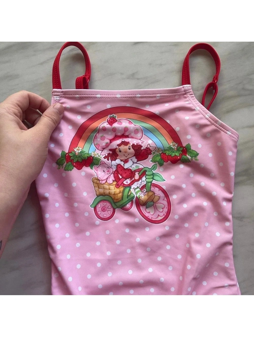 Strawberry Shortcake Girl’s Size XS One-Piece Swimsuit